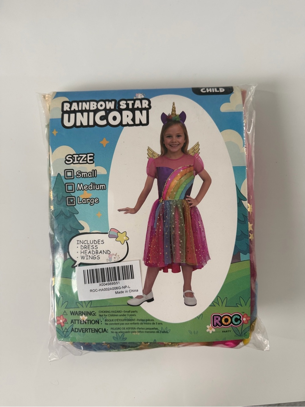 Rainbow Star Unicorn Costume for Kids - Pink & Multicolor